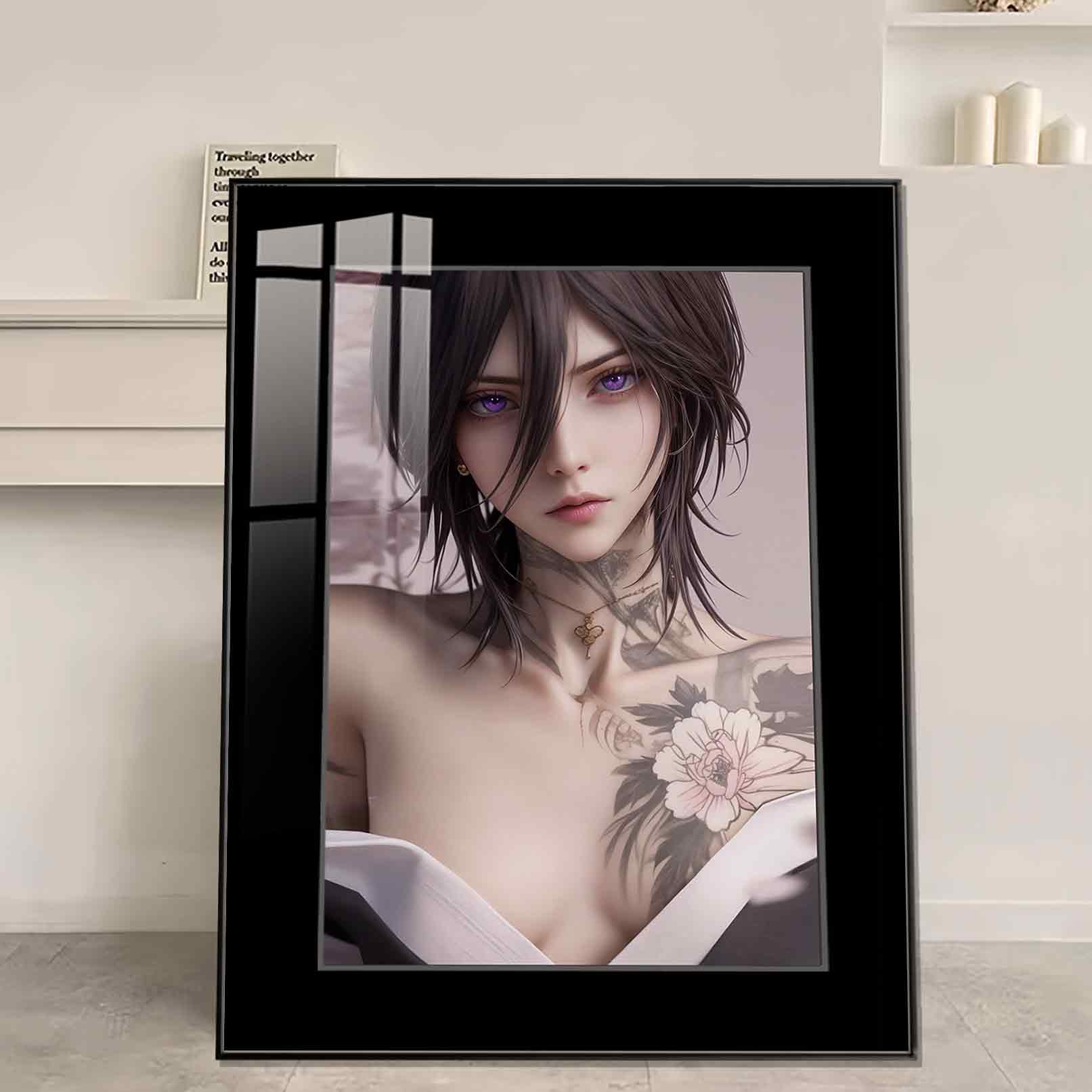 JUZI工作室  血玫瑰 朽木露琪亚  黄金尺寸竖版画