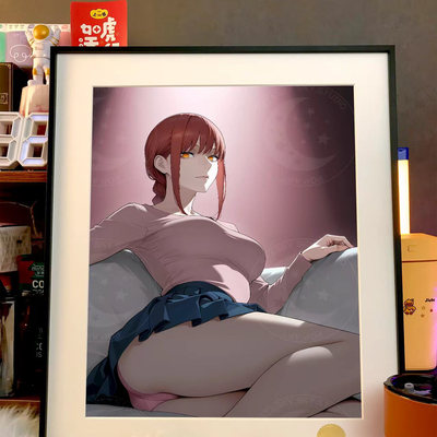 星空《坐姿玛奇玛》支配恶魔真纪真Chainsaw Man电锯人装饰画