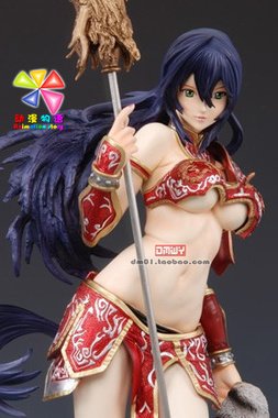 一骑当千 1:4 关羽云长 红色或蓝色 GK手办模型 52CM