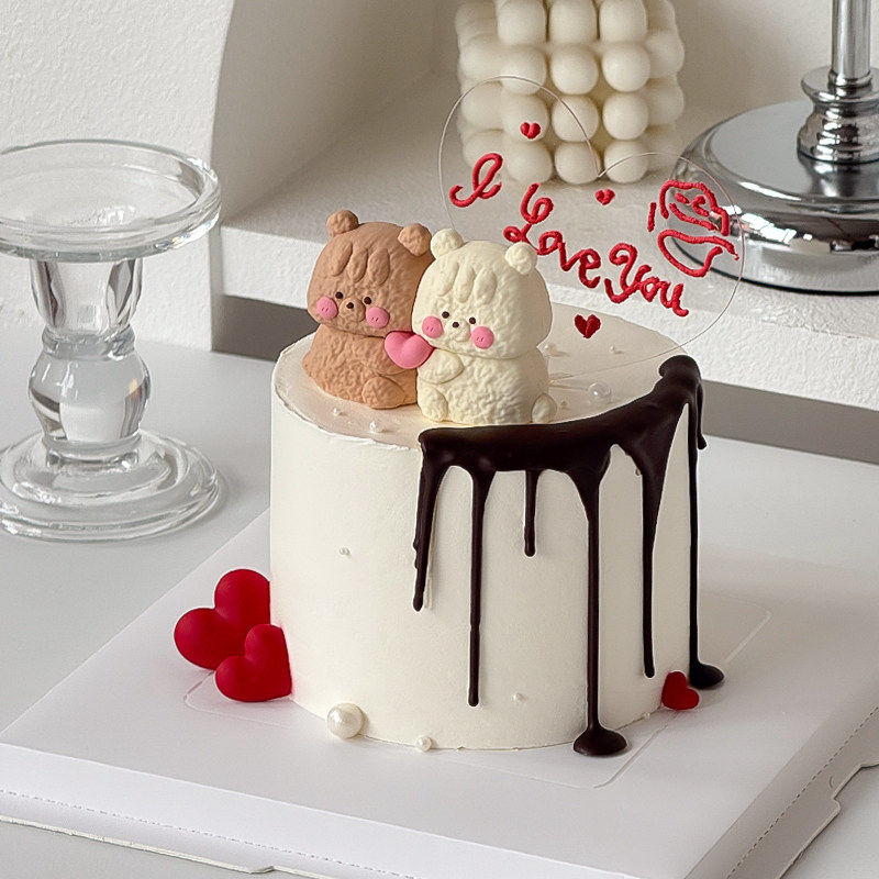 情人节软胶贴贴爱心小熊软胶红心蛋糕装饰摆件爱心亚克力甜品插件,节庆用品/礼品,节日装扮用品,淘宝优惠券,粉丝福利购,淘宝优惠卷