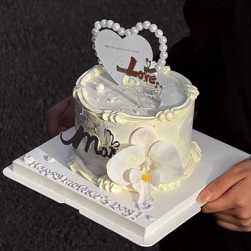 创意母亲节珍珠爱心卡片蝴蝶兰蛋糕装饰摆件仙女妈妈最美装扮插件,节庆用品/礼品,节日装扮用品,淘宝优惠券,粉丝福利购,淘宝优惠卷