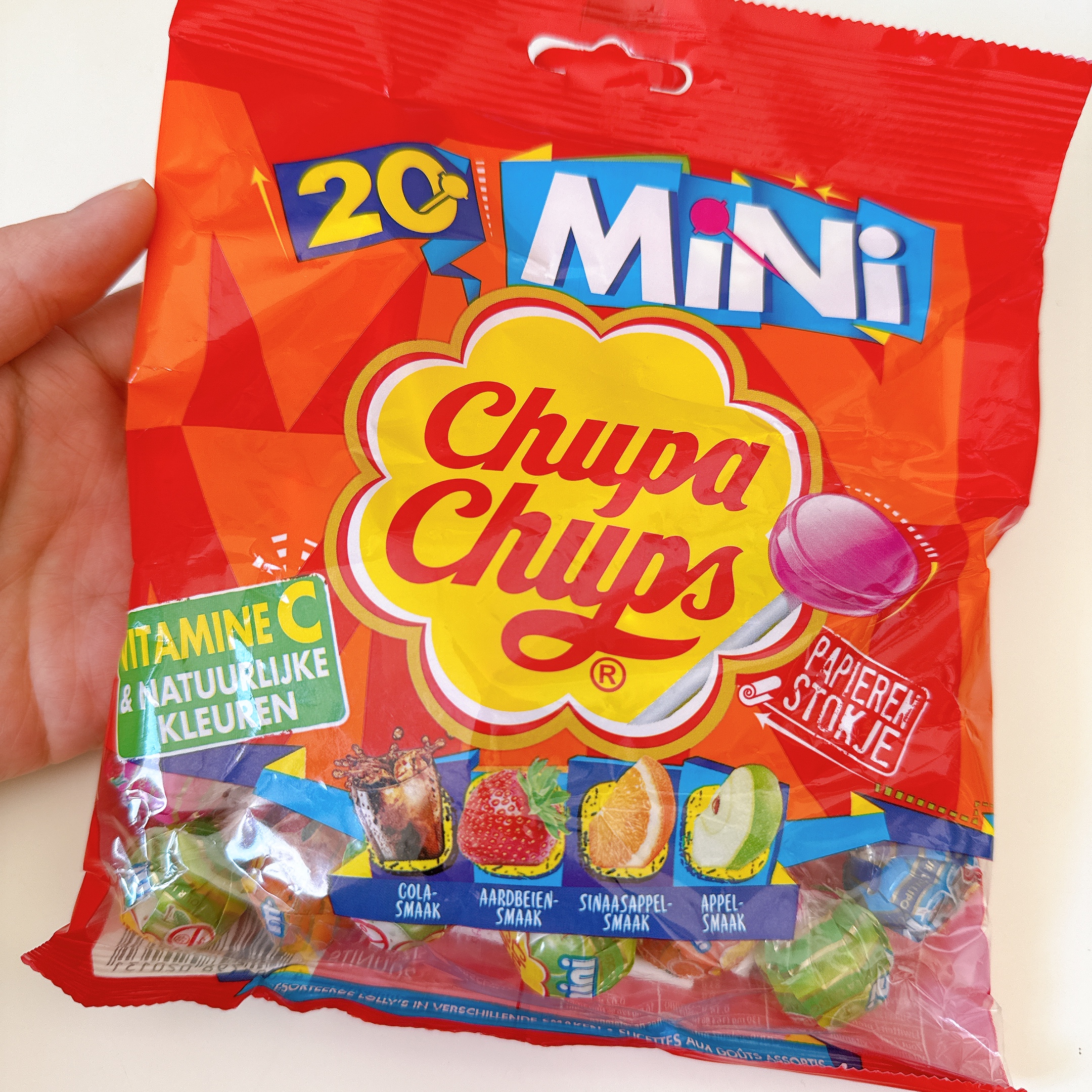 现货Chupachups珍宝珠小棒棒糖迷你棒棒糖儿童零食水果棒棒糖