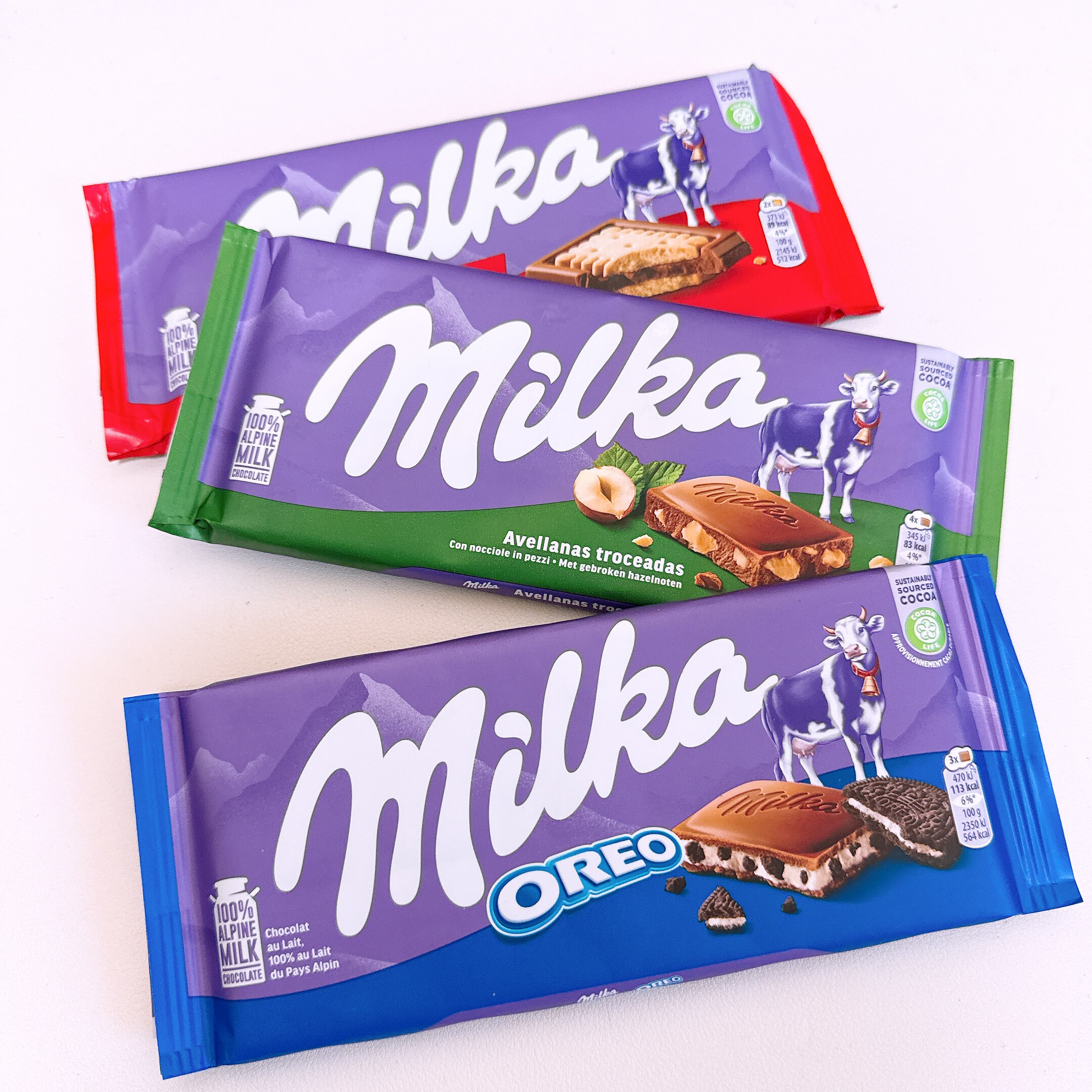 现货MILKA德国妙卡巧克力奥利奥夹心榛子巧克力LU饼干巧克力礼物