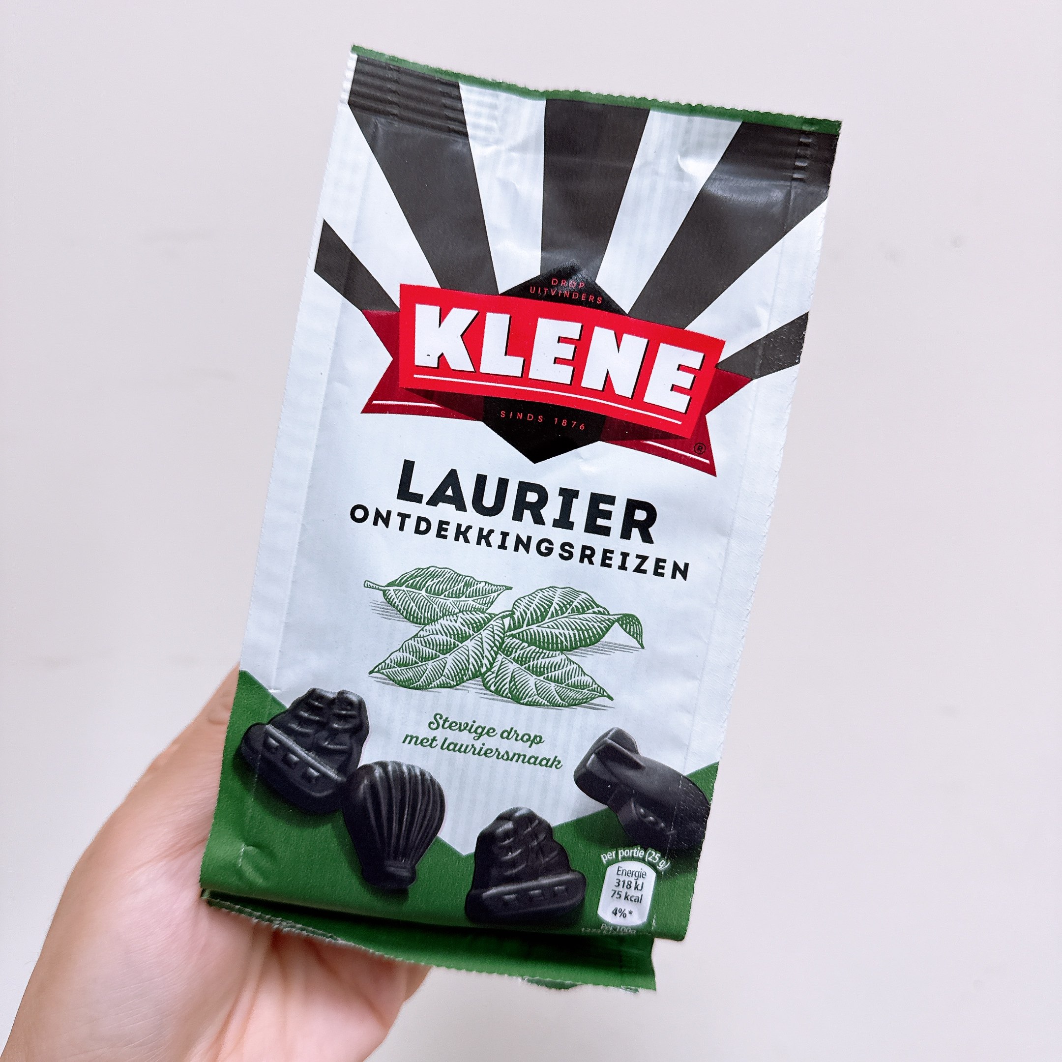 现货荷兰Klene laurier月桂味甘草糖润喉糖荷兰进口甘草糖170g