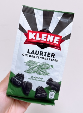现货荷兰Klene laurier月桂味甘草糖润喉糖荷兰进口甘草糖170g