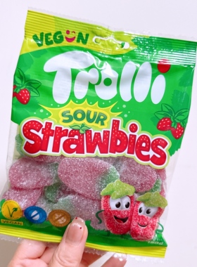 德国Trolli口力酸爽草莓天线糖kiss草莓糖酸苹果圈虫虫超酸橡皮糖