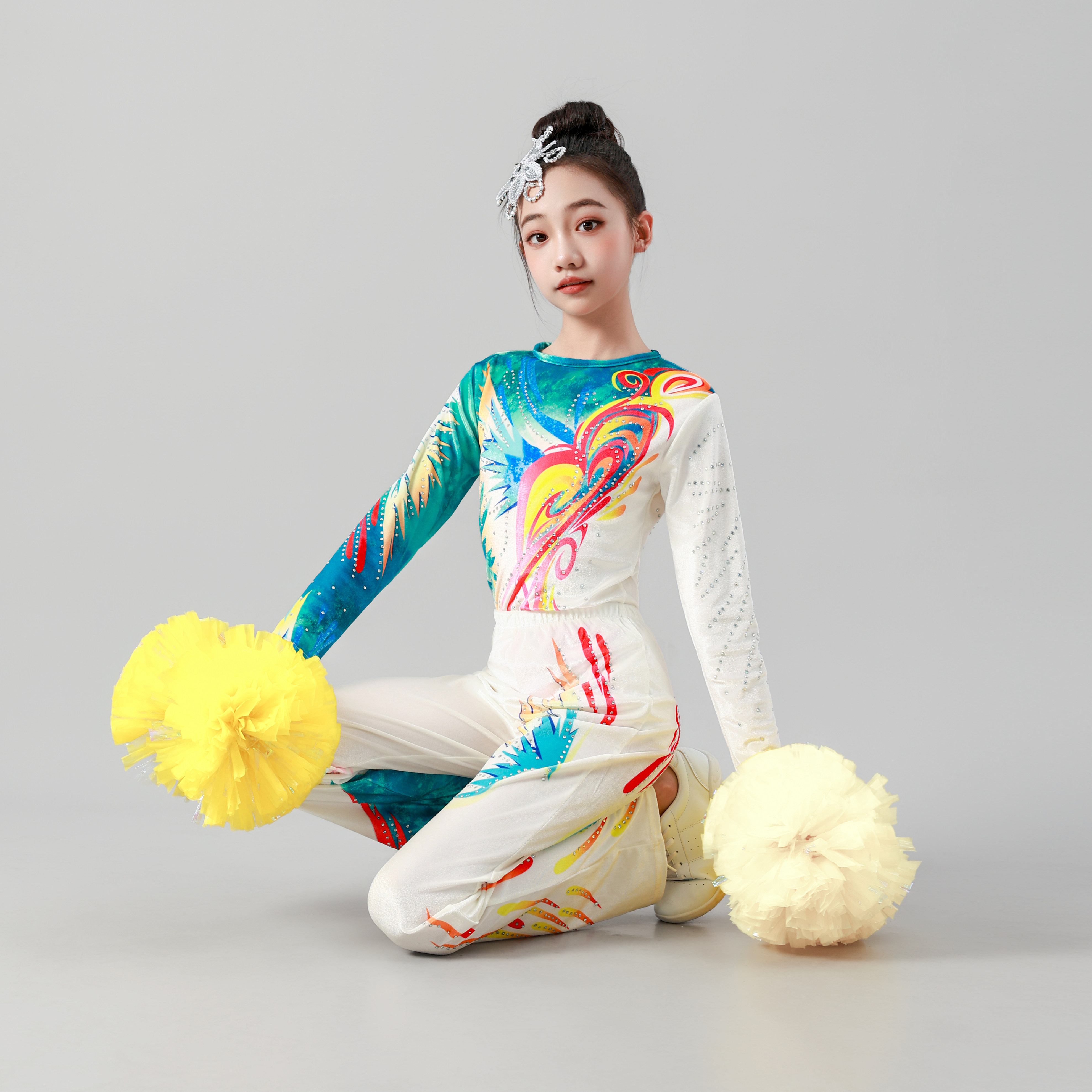 定制竞技健美操男女啦啦队比赛服装大众团体有氧健身操套装演出服