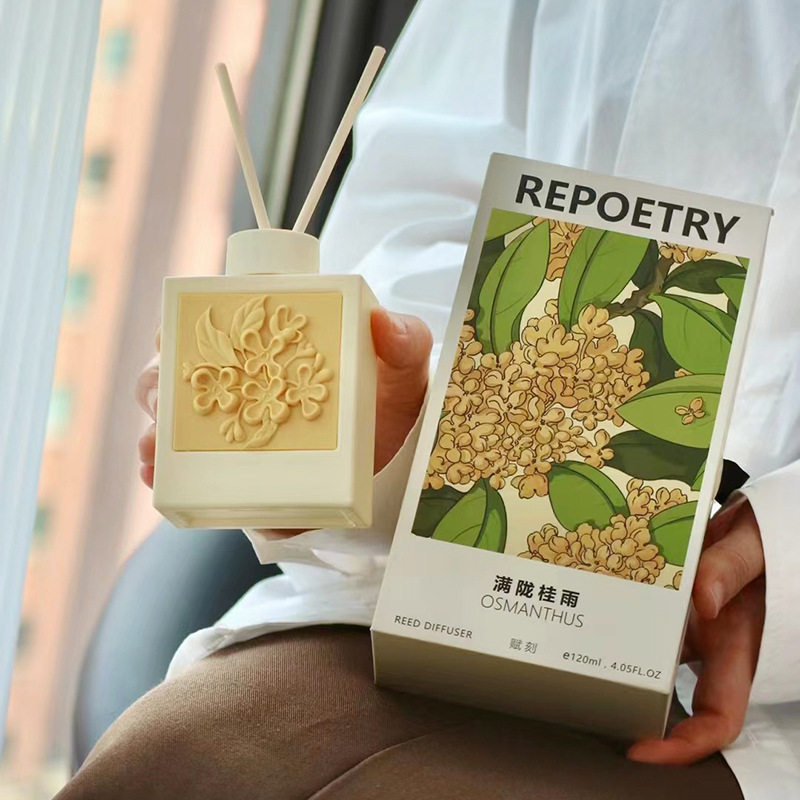 节日礼品赋刻无火香薰礼盒香氛桂花绿茶精油车载家居室内卧室厕所