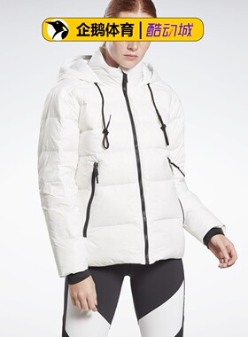 Reebok锐步女子时尚休闲连帽保暖宽松羽绒夹克外套 FU1691