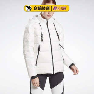 Reebok锐步女子时尚休闲连帽保暖宽松羽绒夹克外套 FU1691
