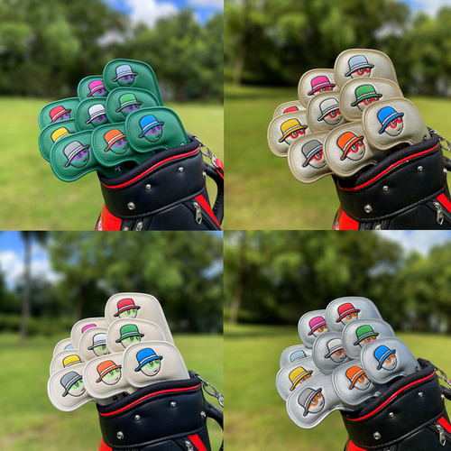 彩色帽子golf铁杆套杆头套