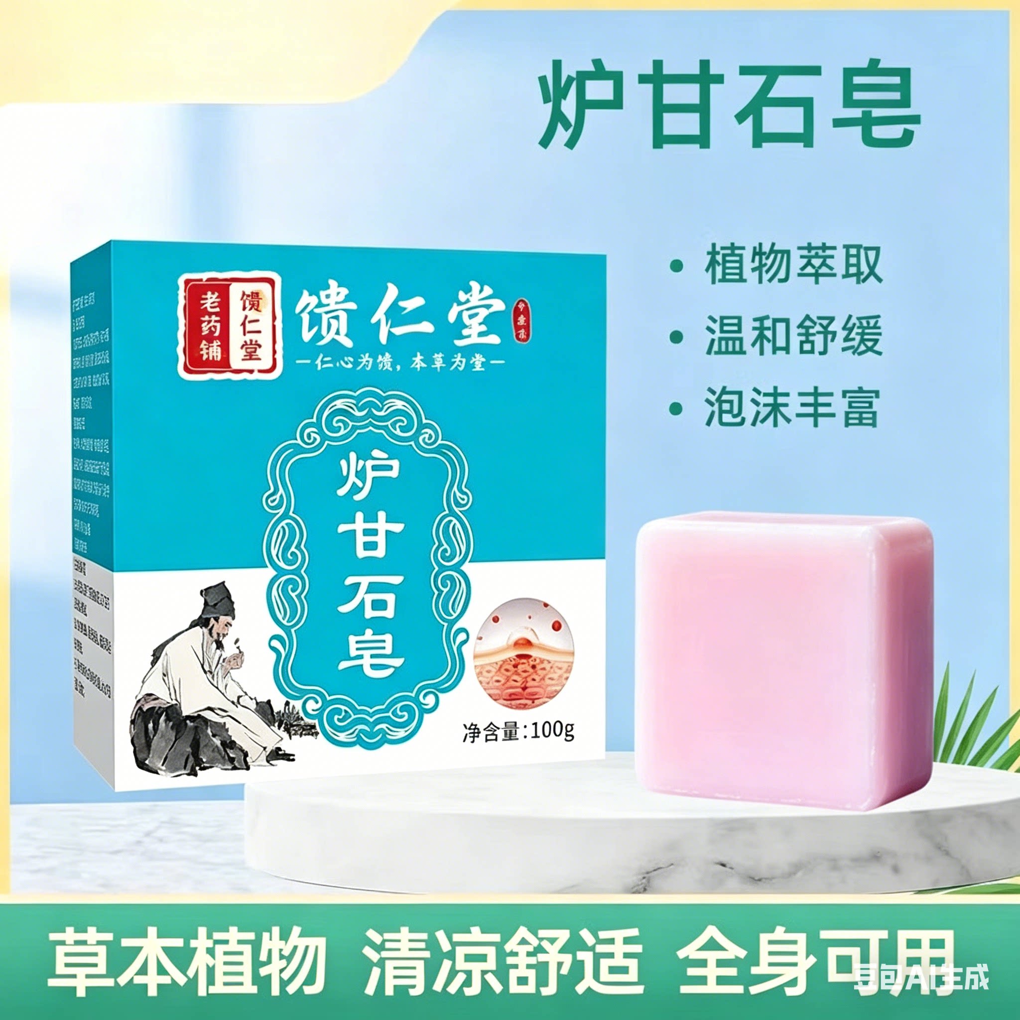 炉甘石草本全身适用皂男女通用