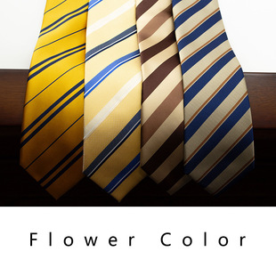 衬衫 意大利风格 商务条纹黄色咖色蓝色西装 正装 配饰8cm 领带男士