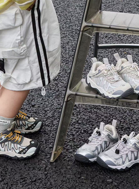 男童春季潮酷芒果头户外运动鞋2026儿童徒步轻便软底老爹鞋休闲鞋