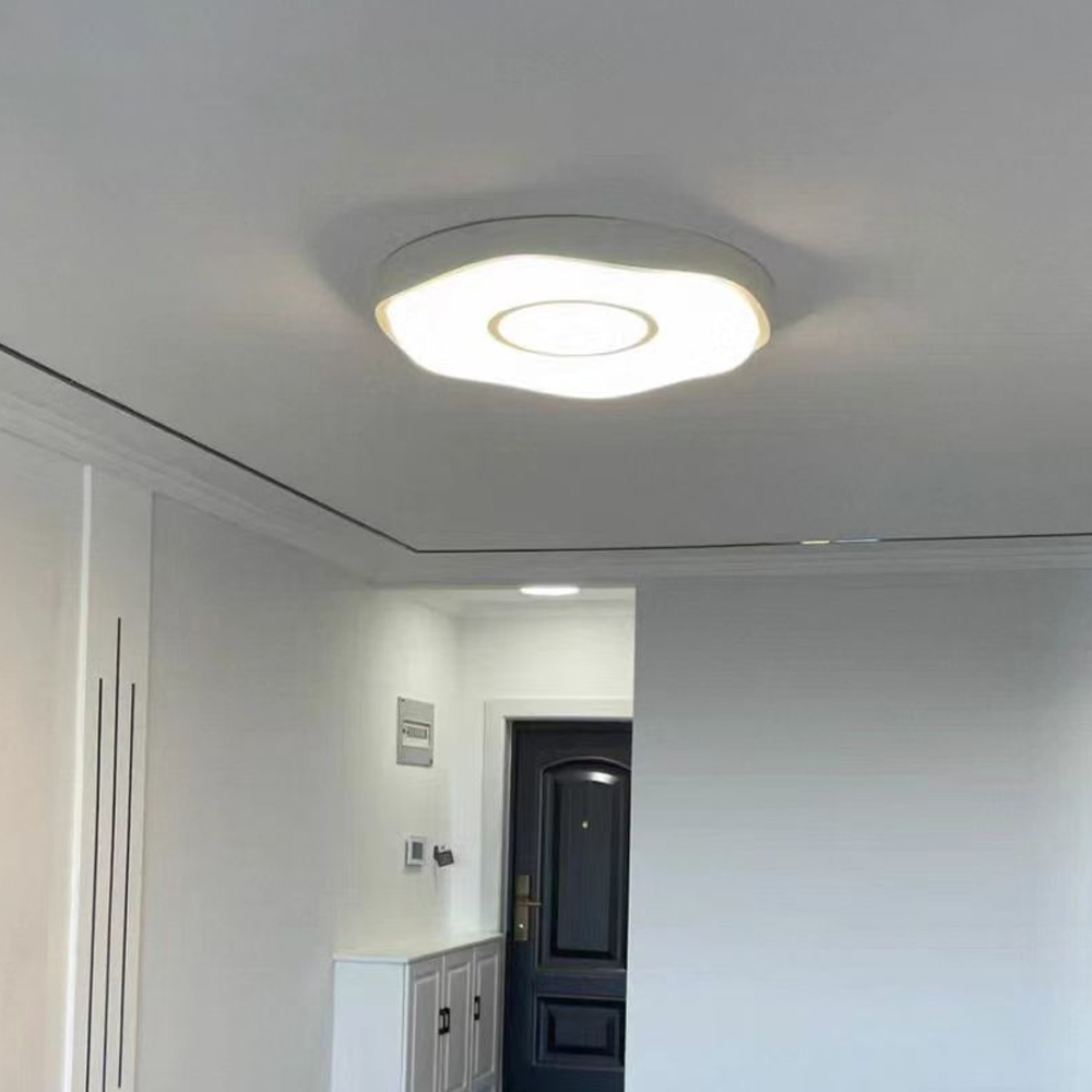 实体正品松伟如梦现代极简主卧灯圆形水晶砂房间现代吸顶灯