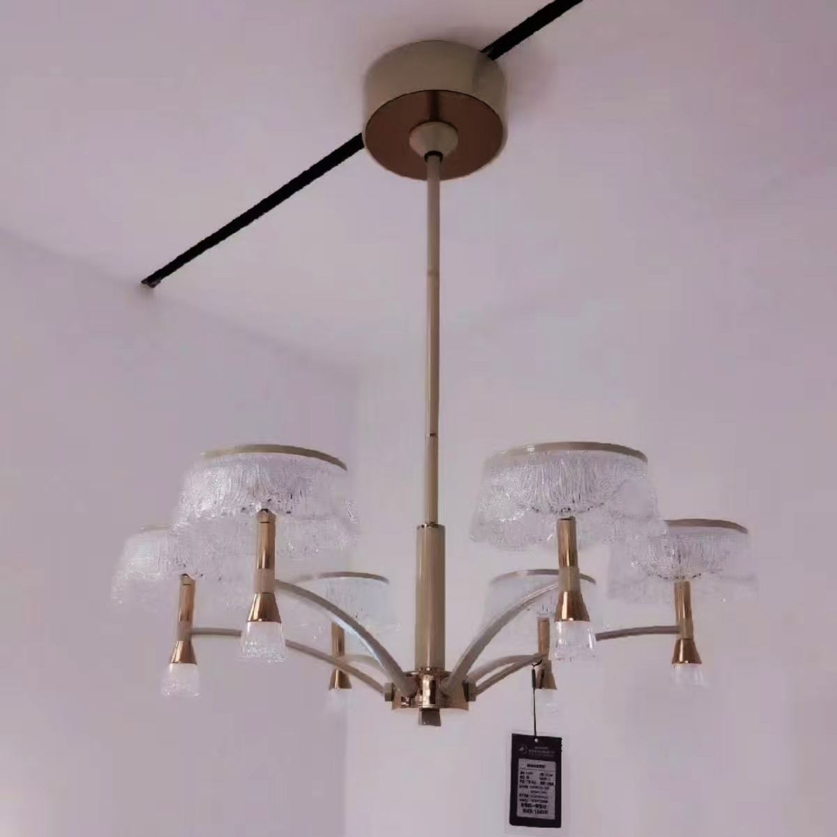 实体正品逐浪觅音法式轻奢浪漫客厅餐厅波浪灯杯智能枝干吊灯三色