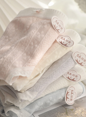 5A抗菌婴儿棉纯色5条简约内裤女纯棉少女中腰学生全棉档三角裤