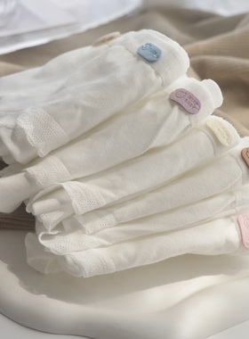 A类婴儿棉5条白色可爱简约纯欲内裤女纯棉抗菌学生少女中腰三角裤