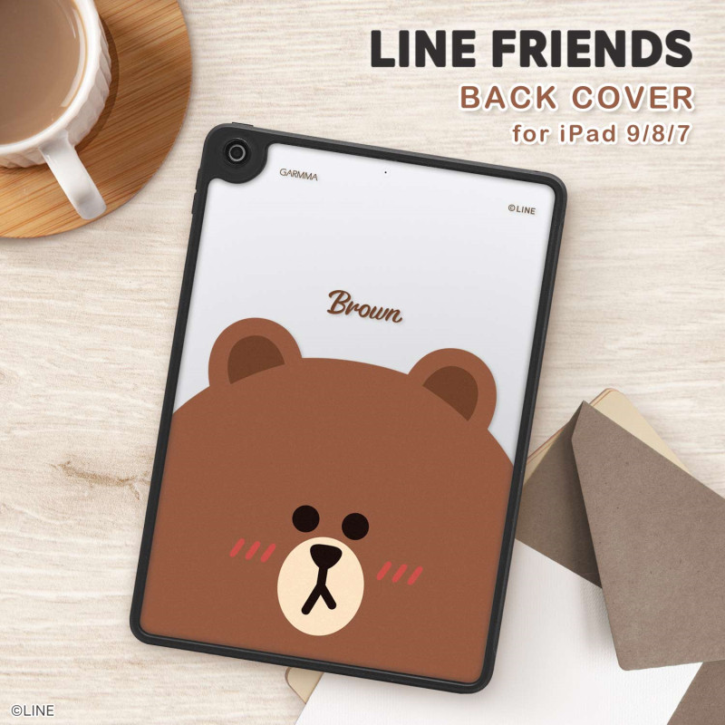 台湾LINE FRIENDS布朗熊苹果平板iPad 9/8/7保护套TPU软边PC背盖硬壳iPad Air 4/5保护壳Apple平板电脑套