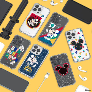 Disney迪士尼米老鼠苹果15promax宇航员系列四角防撞手机壳iPhone14全包保护套苹果13pro透明iPhone16防摔17