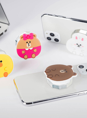 LINE FRIENDS手机气囊支架iphone13三段伸缩懒人架BT21苹果12pro