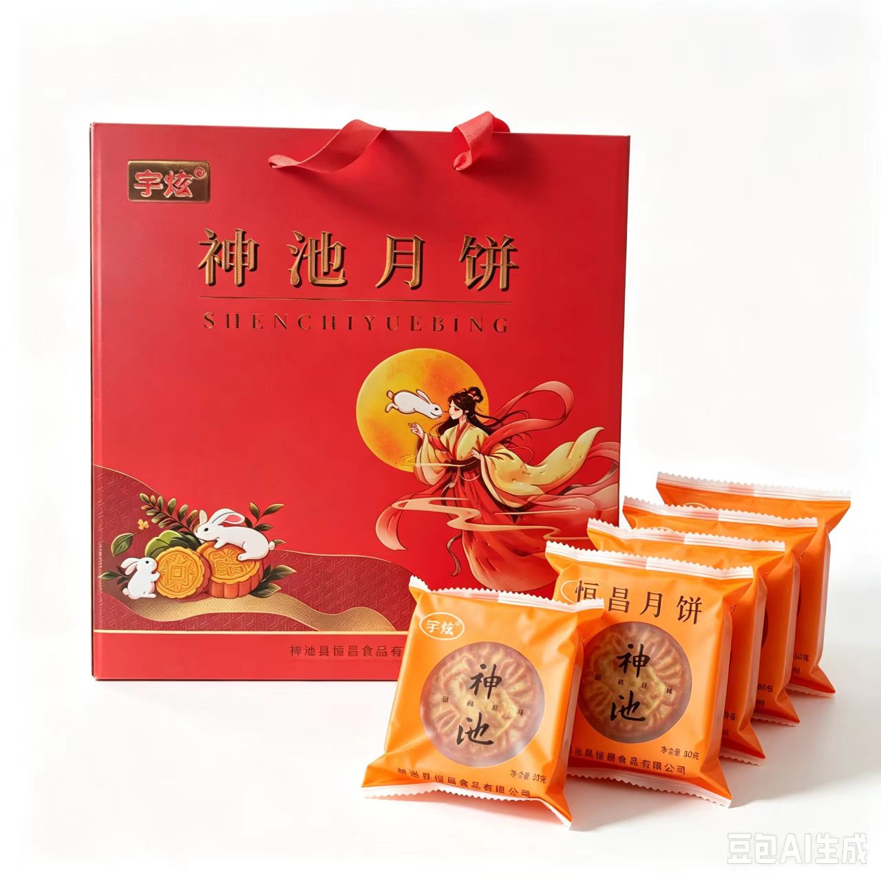 山西特产神池月饼老式五仁月饼中秋送礼礼盒装