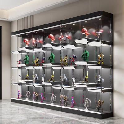 手办展示柜带灯玩具玻璃展柜定制商用展示架高达模型展示柜乐高柜