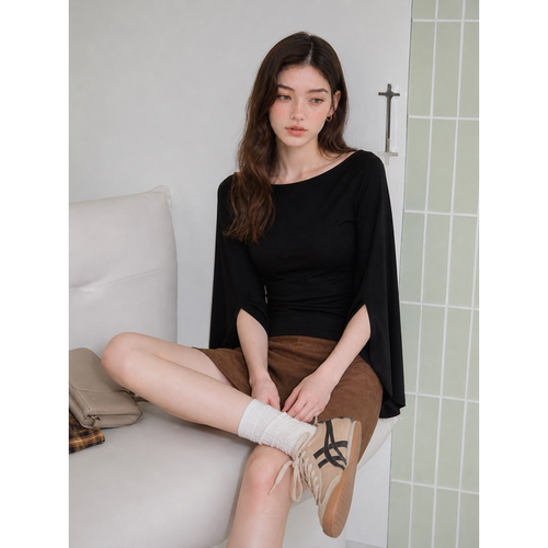 夏季御姐风蝙蝠袖修身收腰t恤女