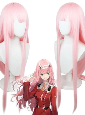 DARLING in the FRANXX鹤望兰cos假发长款002国家队女主假毛粉红