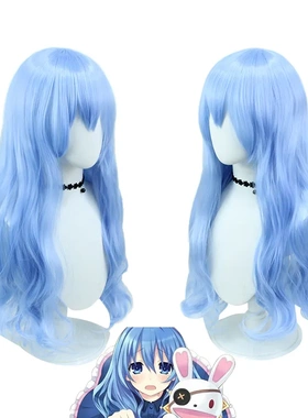 约会大作战 四糸乃cos假发加纳红叶天蓝色长卷发欧美风大波浪假毛