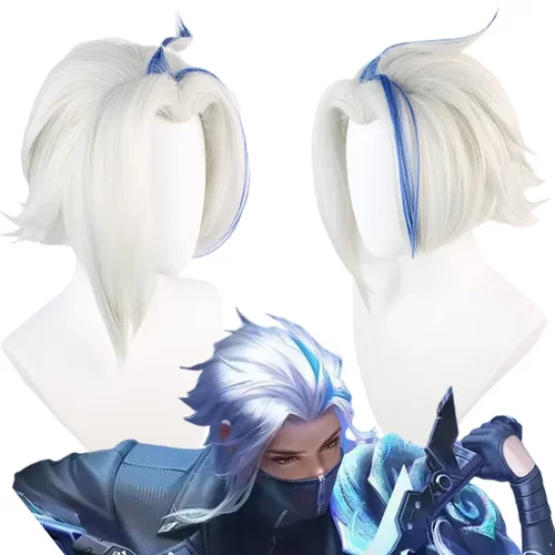 兰陵王花木兰假发银白渐变假毛