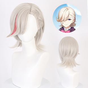 淡黄短发挑染假毛cos原神林妮 造型修剪日常个性女表演高温丝假发