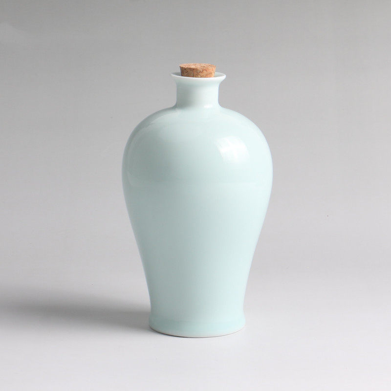 450ml空酒瓶陶瓷散装白酒瓶子高档古风家用酒壶装饰摆件青瓷酒瓶