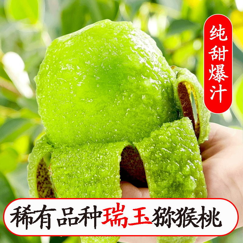 【纯甜】瑞玉猕猴桃稀有新品种绿心果甜度超高
