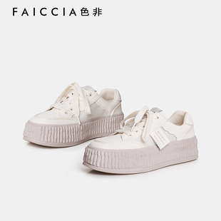 女厚底色非2023新款 白色板鞋 春夏季 饼干面包鞋 B512 网面爆款 小白鞋