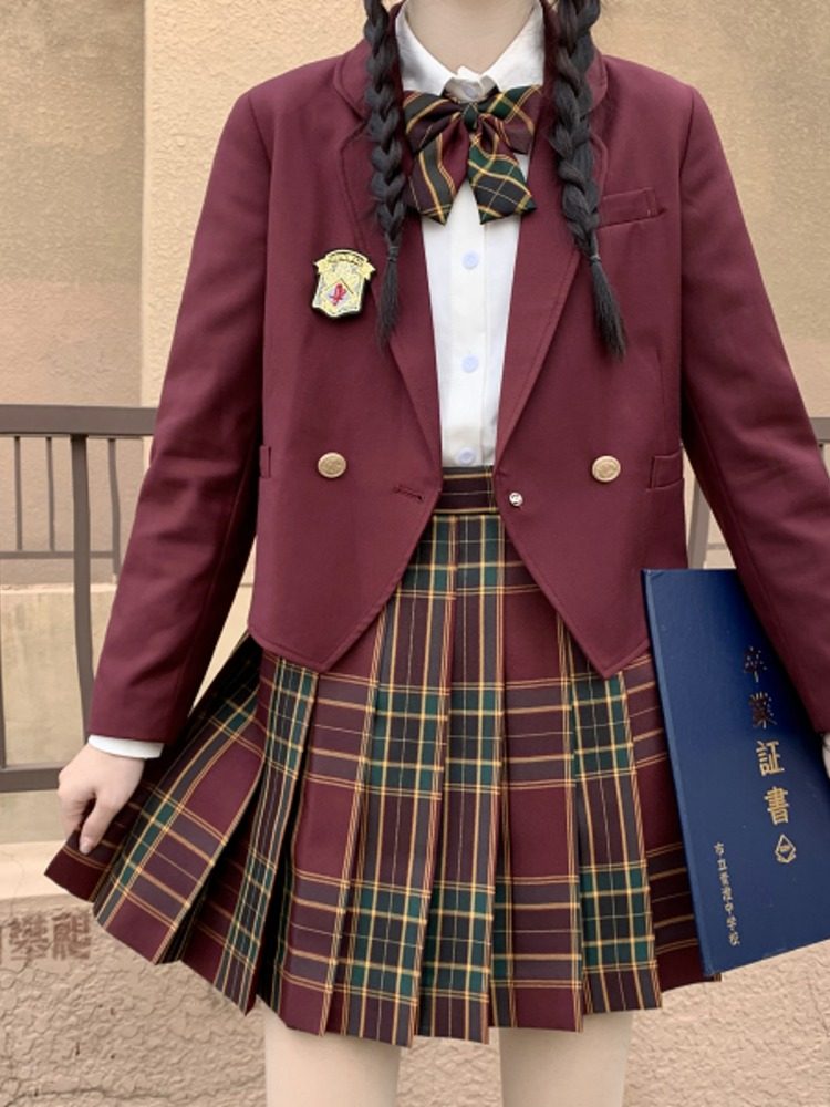 冬研大制服 jk西装外套秋冬正版学院风短款长袖套装