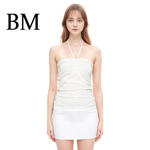 BM2025春夏新款挂脖抹胸一体上衣