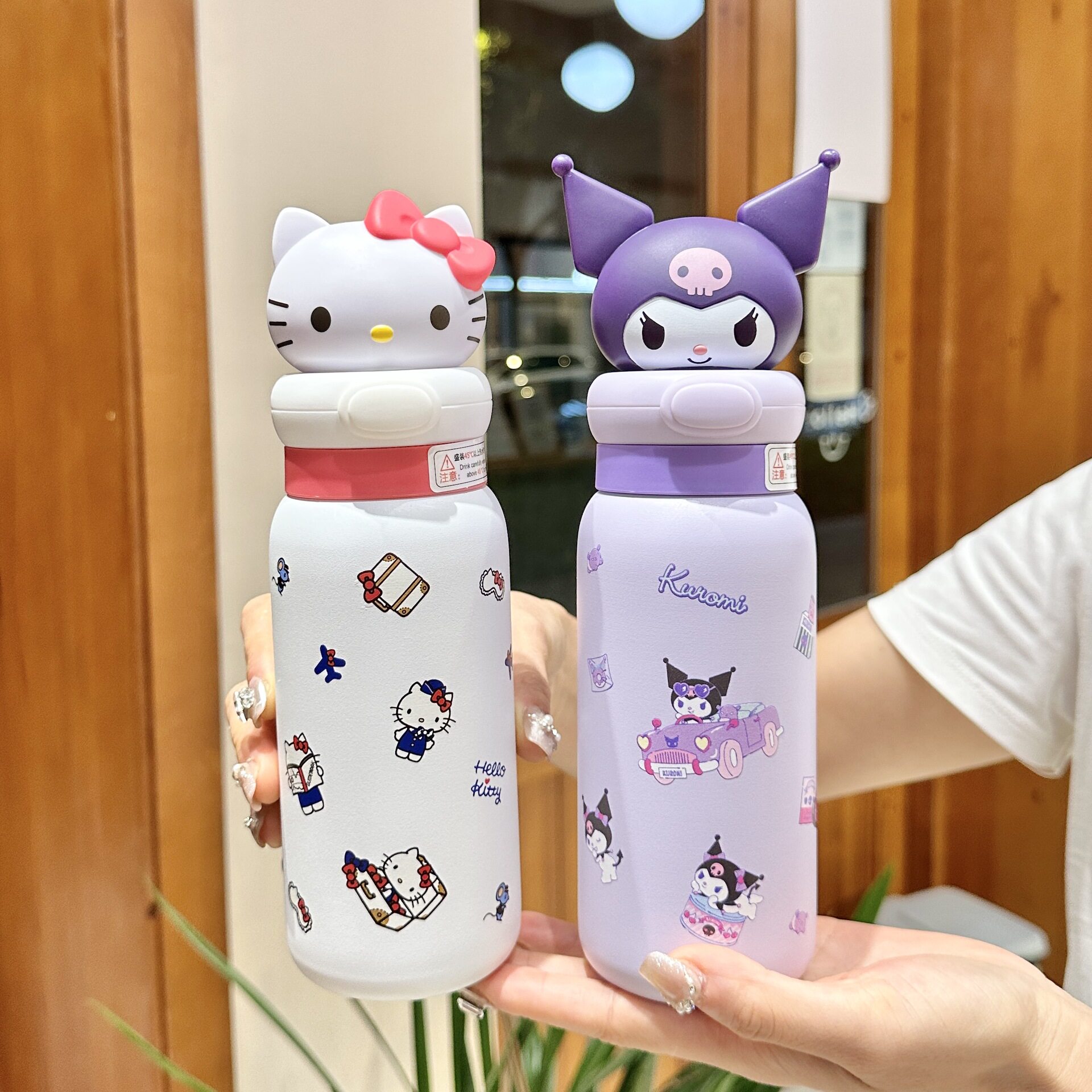 Hellokitty学生保温杯直饮库洛米女孩上学316食品级可爱便携水壶