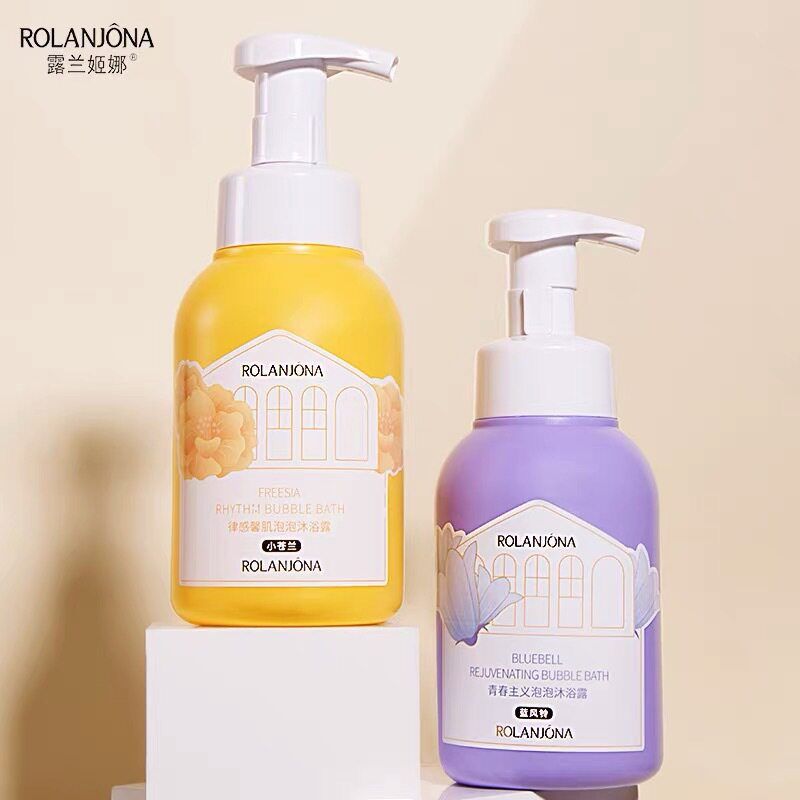 正品露兰姬娜泡泡沐浴露400ml 清新小苍兰倾动蓝风铃温和轻柔护肤