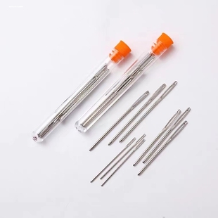 儿童不扎手圆头手缝针拼布缝衣针钝头大孔绒毛线缝合针丝带绣花针