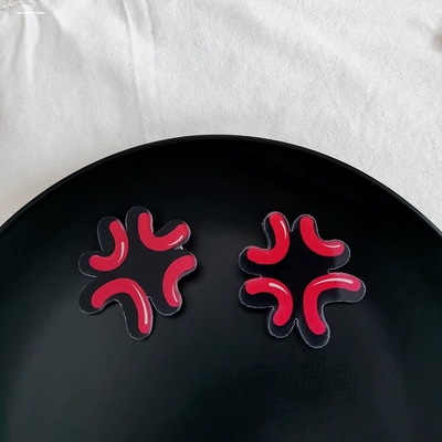 emjio表情包流汗发夹水滴小红书同款可爱恶搞无语发饰刘海夹头饰