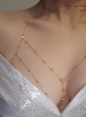 胸链身体链欧美bodychain性感比基尼bikini立体后背链露背装配饰