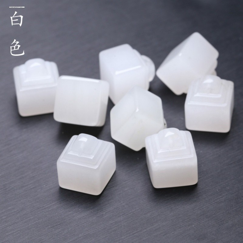 印章贝壳吊坠挂件印玺冰透手把件旗袍压襟摆件海洋玉髓白玉