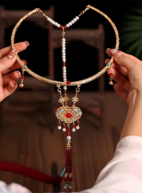 汉服古风项圈晚明风新中式明制国风马面裙配饰璎珞流苏古典项饰