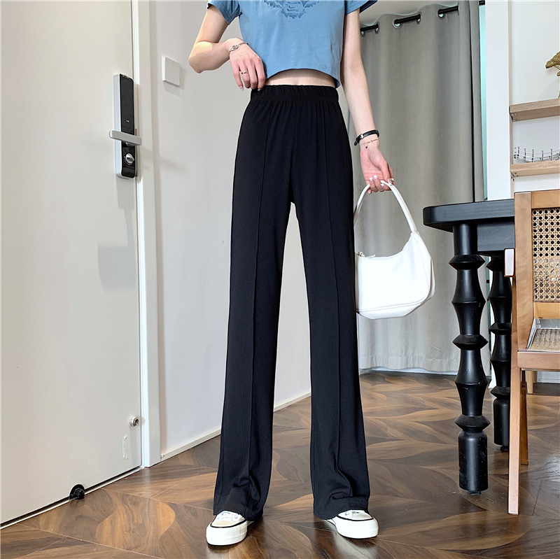 Real price - spring and summer new ins net red high waist slim micro flared pants