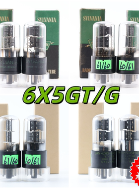 全新美国原盒喜万年闪电标 6X5/6ZY5/6Z5P D环黑屏高座6x5电子管