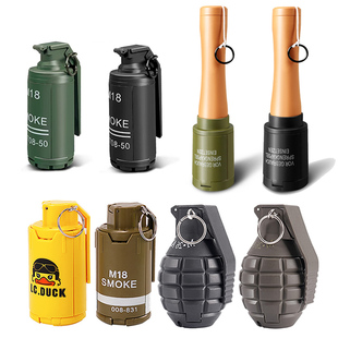 手雷玩具水弹m18可炸仿真儿童手榴弹尼龙闪光弹吃鸡m26模型烟雾弹