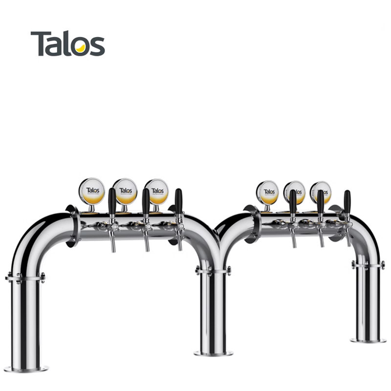 Talos塔罗斯桶装精酿啤酒设备酒吧不锈钢啤酒塔M型酒柱6孔1049602
