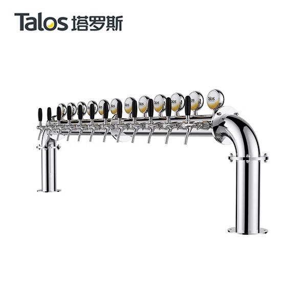 Talos塔罗斯桶装精酿酒设备酒吧不锈钢啤酒柱酒塔大门形12孔带灯