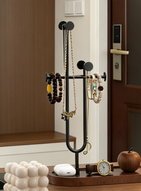 实木家用创意首饰展示架项链手链收纳架玄关钥匙挂架饰品置物架子